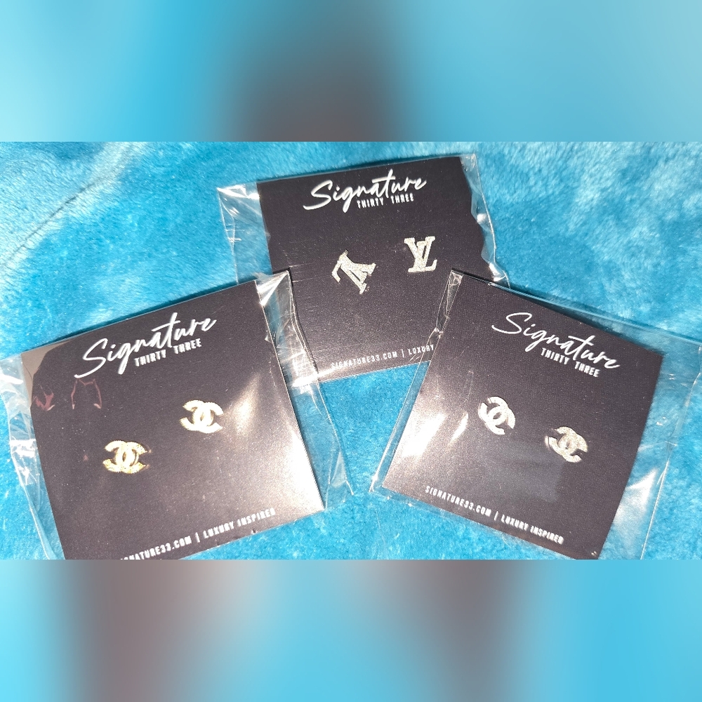 Signature Silver Tone Earring Trio